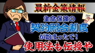 【最新金策情報】生命保険の契約照会制度が始まったで！使用法も伝授や